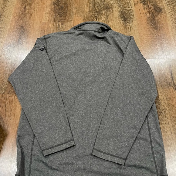 The North Face Jacket Tech 1/4 Zip Pullover Fleece Long Sleeve Grey - Picture 4 of 7
